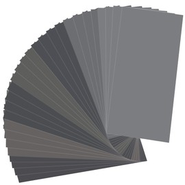 40Pcs Wet Dry Sandpaper Assortment, 220 320 400 600 800 1000 1200 1500 2000 3000 Grit Sandpaper Sheet for Wood Metal Polishing Automotive Sanding