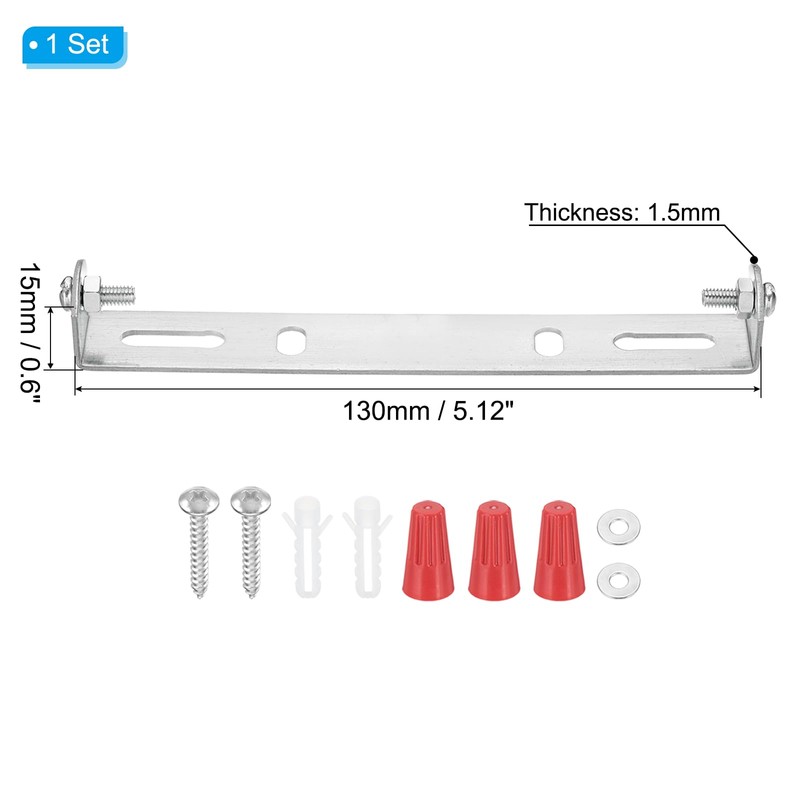 PATIKIL 130mm (5.1") Universal Light Fixture Mounting Bracket Kit, 2