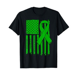 American Flag Ribbon Duchenne Muscular Dystrophy Awareness T-Shirt for Women Men