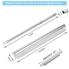 Grill Replacement Parts for Charbroil Performance 5 Burner 463347519, 475 4 Burner 463347017, 463673017, 463376018P2, G470-5200-W1 Burner G470-0004-W1A Heat Plate for Performance 463347519 Gas Grill