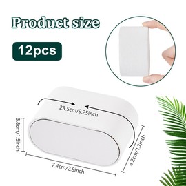 PH PandaHall Pack of 12 White Faux Leather Watch Cushion Inserts for Box Case Bangle Cushion for Sale Bracelet Display Exhibition 7.4 x 4.2 x 3.75 cm