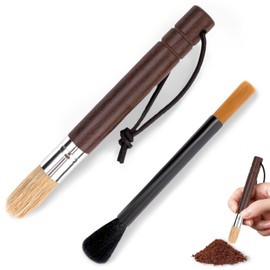 FRAMAD 2PCS Coffee Brush Grinder Cleaner, Espresso Cleaning Barista Brush Used on Group Heads Shower Screen Portafilter Scoop Tamper