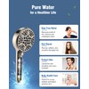 Filtered Shower Head with Handheld Brushed Nickel, BOWGER 6 Modes