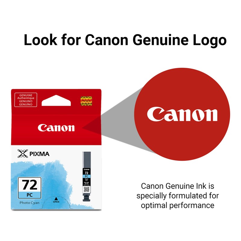 Canon PGI-72 Genuine Photo Cyan Ink Tank, Compatible with PIXMA