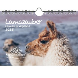 Lamazauber DIN A5 Wall Calendar for 2025 Llama Alpaca Seelenzauber