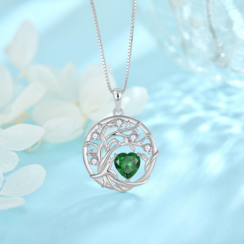 FJ Tree of Life Necklaces for Women 925 Sterling Silver