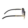 Elite WOOD Art Clear Lens Eyeglasses Unisex Vintage Fashion Aviator