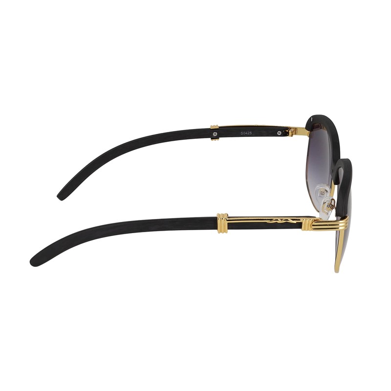 Elite WOOD Art Clear Lens Eyeglasses Unisex Vintage Fashion Aviator