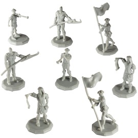 Townsfolk Mini figuras de fantasía – Miembros de la Autoridad – 8 piezas de miniaturas totalmente pintables (2 x 4 esculturas únicas) – Compatible con DND Dungeons and Dragons, Pathfinder y todos los juegos de mesa RPG