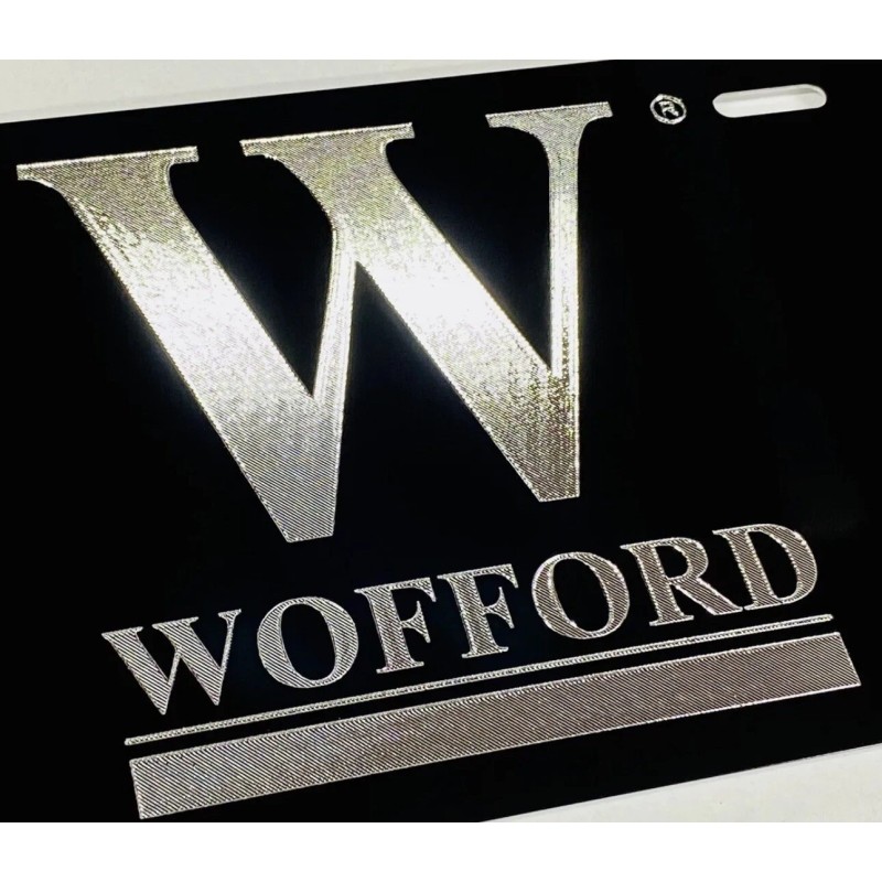 BLVD Engraved Wofford College Diamond Etched Car Tag Aluminum Vanity