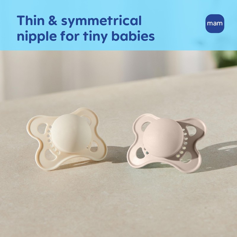 MAM Original Matte Baby Pacifiers 0-6 Months, Binky for Newborn