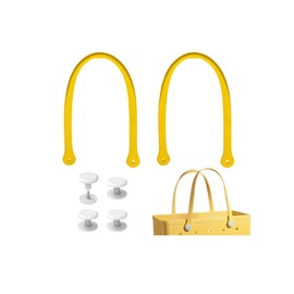 Lopqix Replacement Straps for S/M Beach Bag, Replacement Handles with 4 Snaps for EVA Rubber Beach Bag, EVA Bag Strap Replacement, Small Rubber Beach Bag Repair Kit (Black)