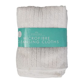 Zale Yardley Face Towel, Pack of 3, Microfiber Face Cleansing Cloth, Polyester Wash Cloth, Fast Drying, Extra Absorbent, 19" x10" Baby Bath Towels (White)