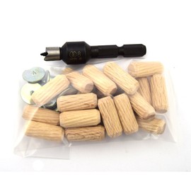 Onishi Kogyo Hexagonal Shaft Dowel Cone Marker Set (NO.22MS) for 0.3 inch (8 mm) Set Set Includes: 20 pcs cone + wooden dowel + 5 markers