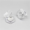 siawadeky Eyeshadow Case, Transparent Empty Containers, Hexagon, Set of 8,