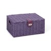 Arpan Medium Resin Woven Storage Basket Box With Lid &