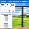 PLANTOP 35"x2"x2" Stainless Steel Cable Railing Post, Black Top Mount