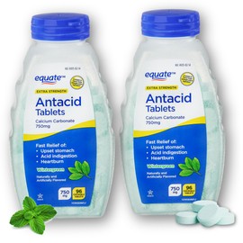 FUSION SHOP STORE Smart choices, meaningful life! Ultra Strength Antacid- Extra Wintergreen Flavor 750 mg, 96 ct (Pack of 2)