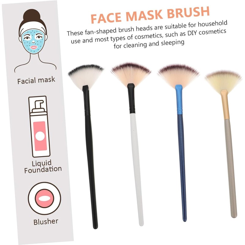 4piezas Aplicador De Mascarilla y Brocha Para Mascarilla Facial Cepillo