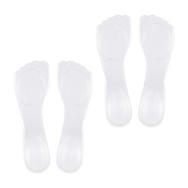 2 Pairs Insoles for Heels Prevent Feet from Sliding Forward, Shock & Sweat Absorption, High Heel Shoe Inserts for Women, Comfort Shoe Insoles, Foot Cushions (Clear)