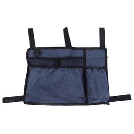 Multi Pocket Oxford Cloth Walker Storage Bag Wheelchair Side Hanging Storage Bag Walker Basket Bag Blue