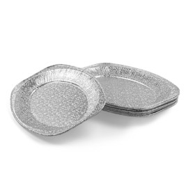 Extiff 10 Oval Aluminium Trays 24.5 x 35 cm - Serving Trays for Pastry, Buffet, Fish, BBQ