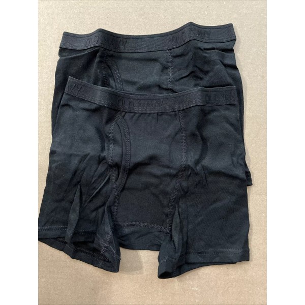 Old Navy Boys Size M Black Boxer-Briefs 2-Pack New