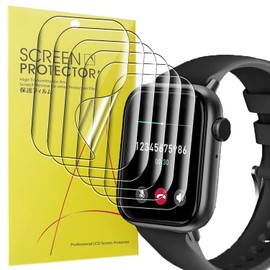 Blueshaweu Screen Protector Compatible with Tisoutec Smartwatch 1.83 Inch G89 Pro, HD Clear Flexible TPU Screen Protector [Pack of 6] for Tisoutec 1.83 Inch Smartwatch Q89 (HD)