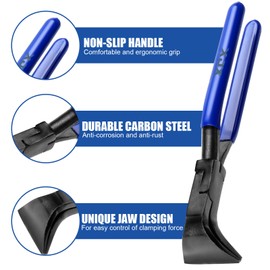 XJX 3-Piece Sheet Metal Hand Seamers, Bending Metal Hand Tools Straight, 45°and 90° Sheet Metal Bending Pliers Set