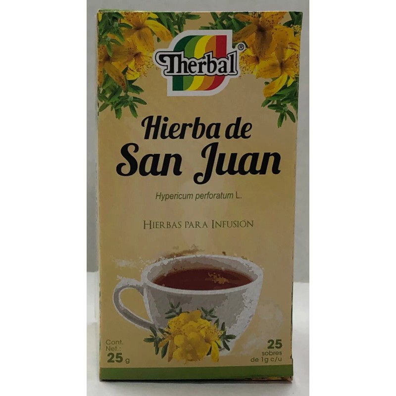 Therbal Te Hierba Tea St. John's Worth infusion herbs 25