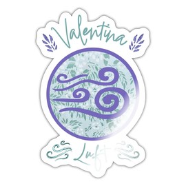 Spreadshirt A Girl Named Willow Air Design Valentina Sticker, max. 10 x 10 cm, 10 x 10 cm, Glossy White