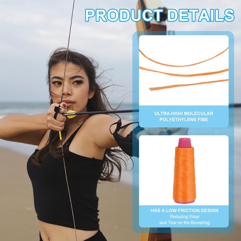 sourcing map Archery Recurve Bow String Serving Thread 120 Yard