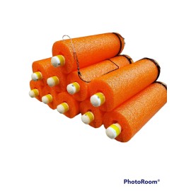 Unbranded Catfish Jugline JUMBO Kayak fishing Noodle Jugs lot of 10 Orange Purp Yellow 3in