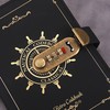 B6 Notebook Combination Lock Black Gold Retro 240 Pages Smoothing