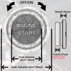 Car Push Start Button Cover Spin Engine Start Stop Button
