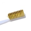 2 Pcs Brass Wire Brush Set with Curved Handle,Wire Metal