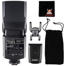 Godox TT520ii Flash Speedlite Sync 5600k GN33 0.1-5s Recycle Time Compatible for Canon Nikon Pentax Olympus Fuji DSLR Cameras