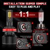 CHUSYYRAY 4x H11+H11 LED Headlight Bulbs High Low Beam Kit