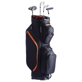 14 Way Organizer Divider Top 36 13 Pockets Premium Golf Cart Bag with Durable Handles and Dust CoverPocket: 11 PCS, Color: Black Color