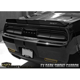 Luxe Auto Concepts Rear Reflector Tint Kit for 2015-2023 Dodge Challenger - Dark Smoke Stealth Matte Finish | Exact Cut Vinyl Overlays | Tinted Dry Application LightWrap Film with Air Release