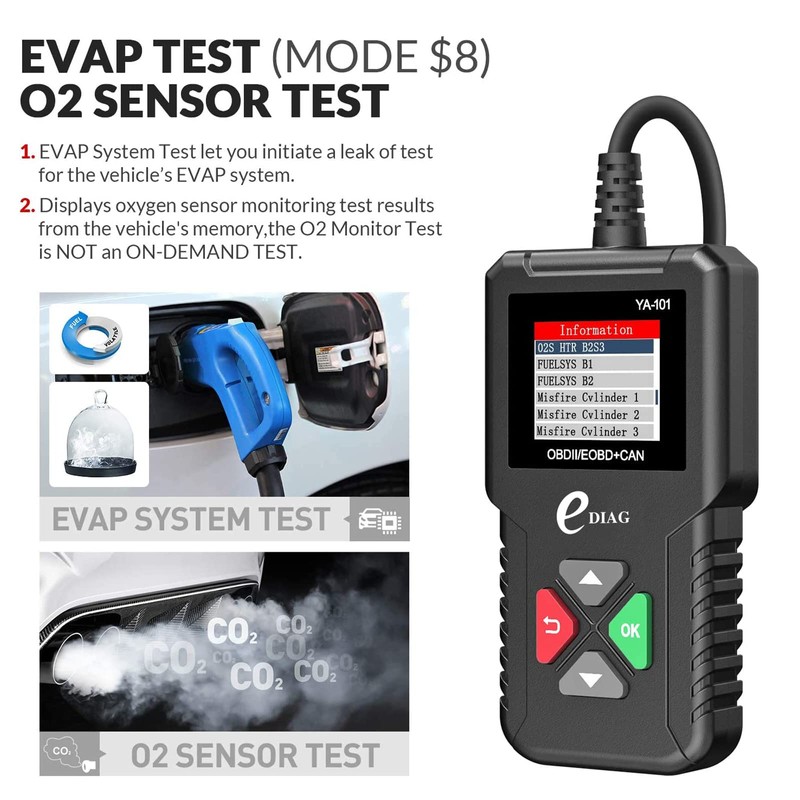 2025 Ver. EDIAG OBD2 Scanner YA-101 Auto Code Reader for