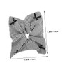 OATIPHO 4pcs Large Black White Checkered Bow Scrunchies for Thick