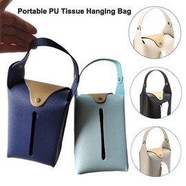 MOMERYAYA Livelab Facial Tissue Box Cover Holder, Modern Square PU Leather Tissues Case Roll Paper Dispenser for Bathroom Vanity Countertop, Night Stands, Office Desk Car Decoration (Grey)