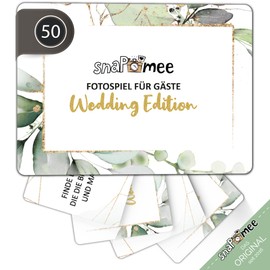 Fotospiel Wedding - The Original from snaPmee - 50+4 Photo Tasks - Wedding Game for Guests and Bride and Groom (Eucalyptus)