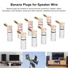 10 Pcs Banana Plugs 24K Copper Gold Plated Aluminum Case