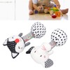 2pcs Baby Hand Rattle Toys Cartoon Stuffed Animal Shaped PP