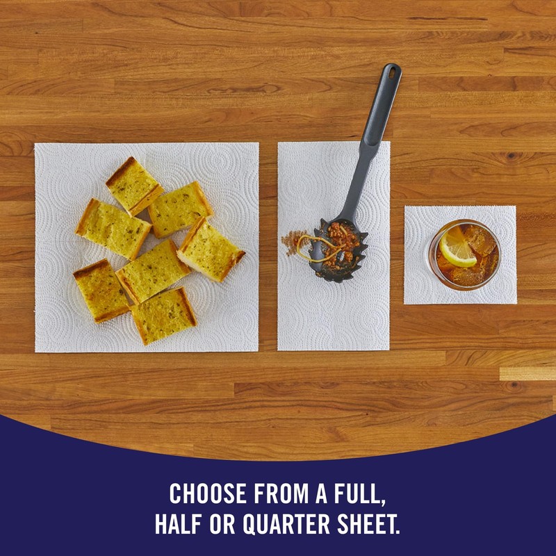 Sparkle Tear-A-Square Paper Towels, 2 Double Rolls (220 Sheets Total)