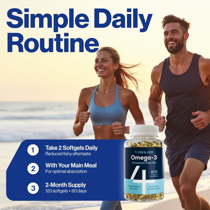 4 4 HIM & HER Omega-3 Capsules High Strength -