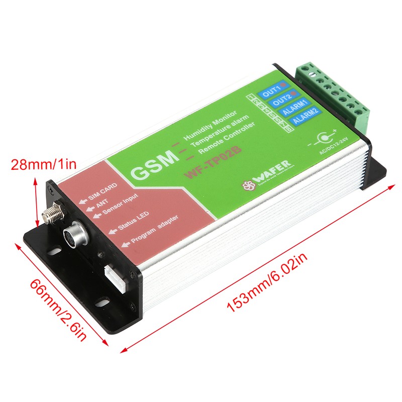 WF TP02B GSM Temperature Alarm Controller Remote Control SMS Sensor
