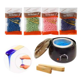 400 G Cera Española En Perlas Depilación + Fundidor De Cera